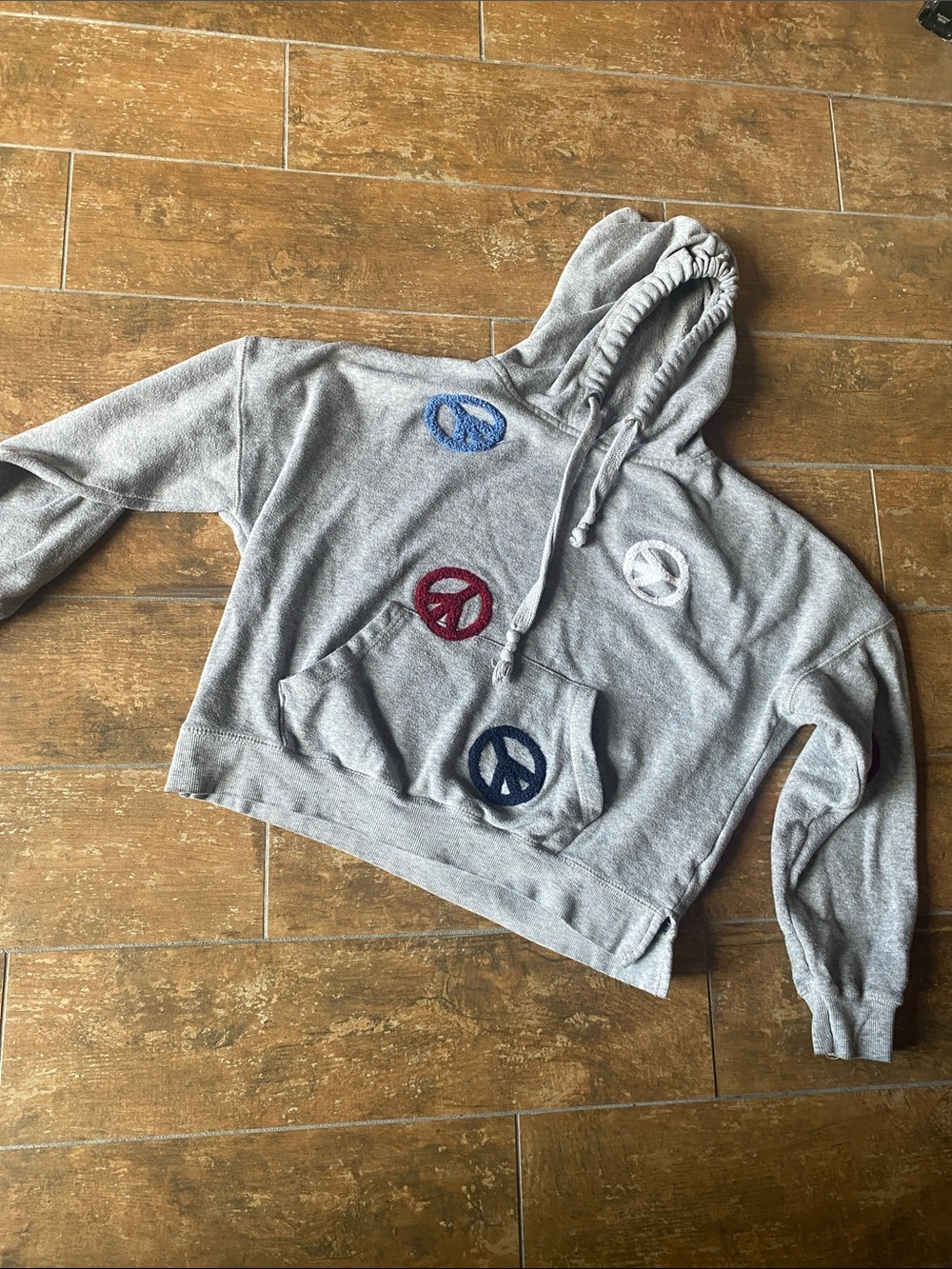 Vintage Havana Gray Hoodie with Stitching Detail. Size small. Good condition.